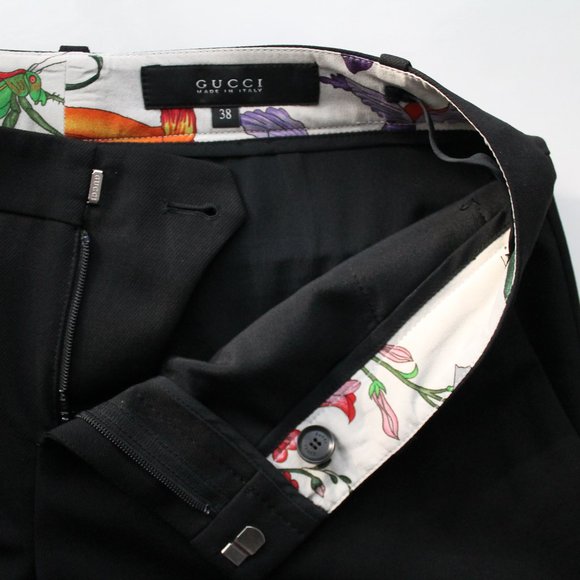 Gucci Black Wool Tailored Formal Trousers Size IT 38/ US 2 - Picture 5 of 9